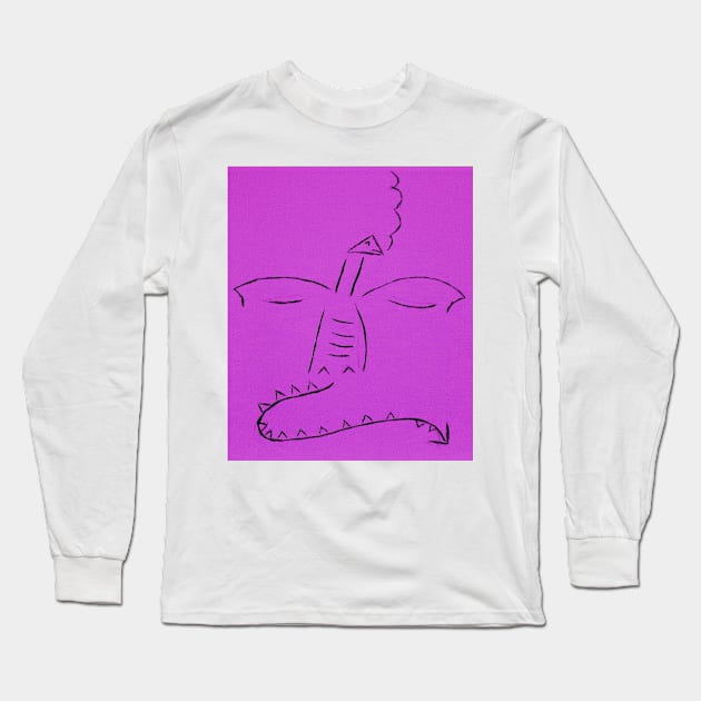 Stick Dragon P Long Sleeve T-Shirt by Zenanigans